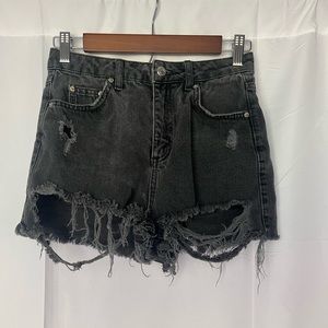 Black Jean Shorts